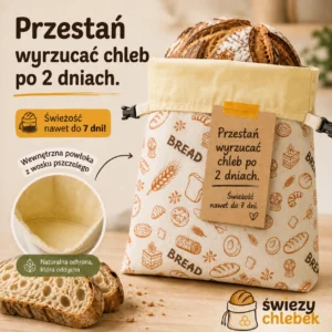 Worek na pieczywo z woskiem pszczelim